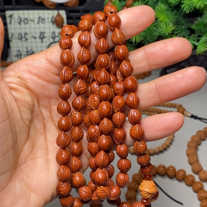 佬***弓桃核手串玉龙脊脖挂