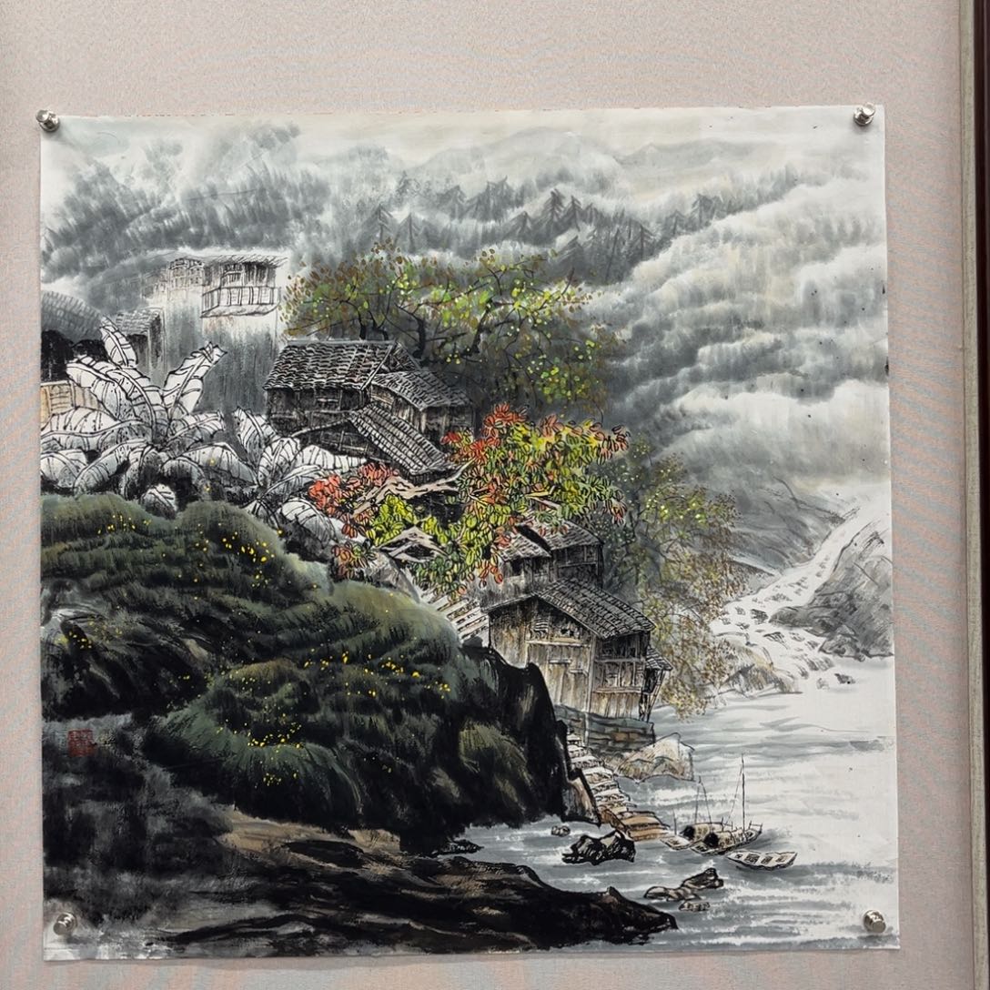 国画艺术家真人手绘