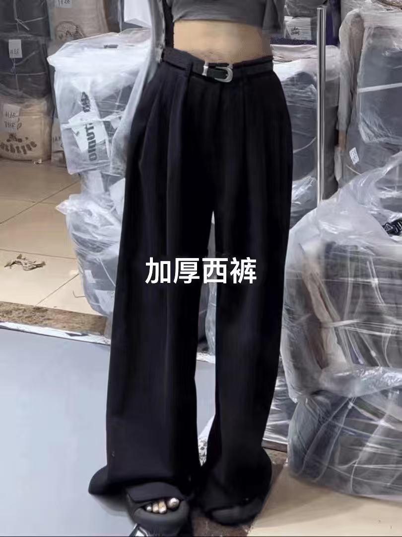 熊小姐家2025韩国东大门同款百搭显瘦气质加厚西装裤