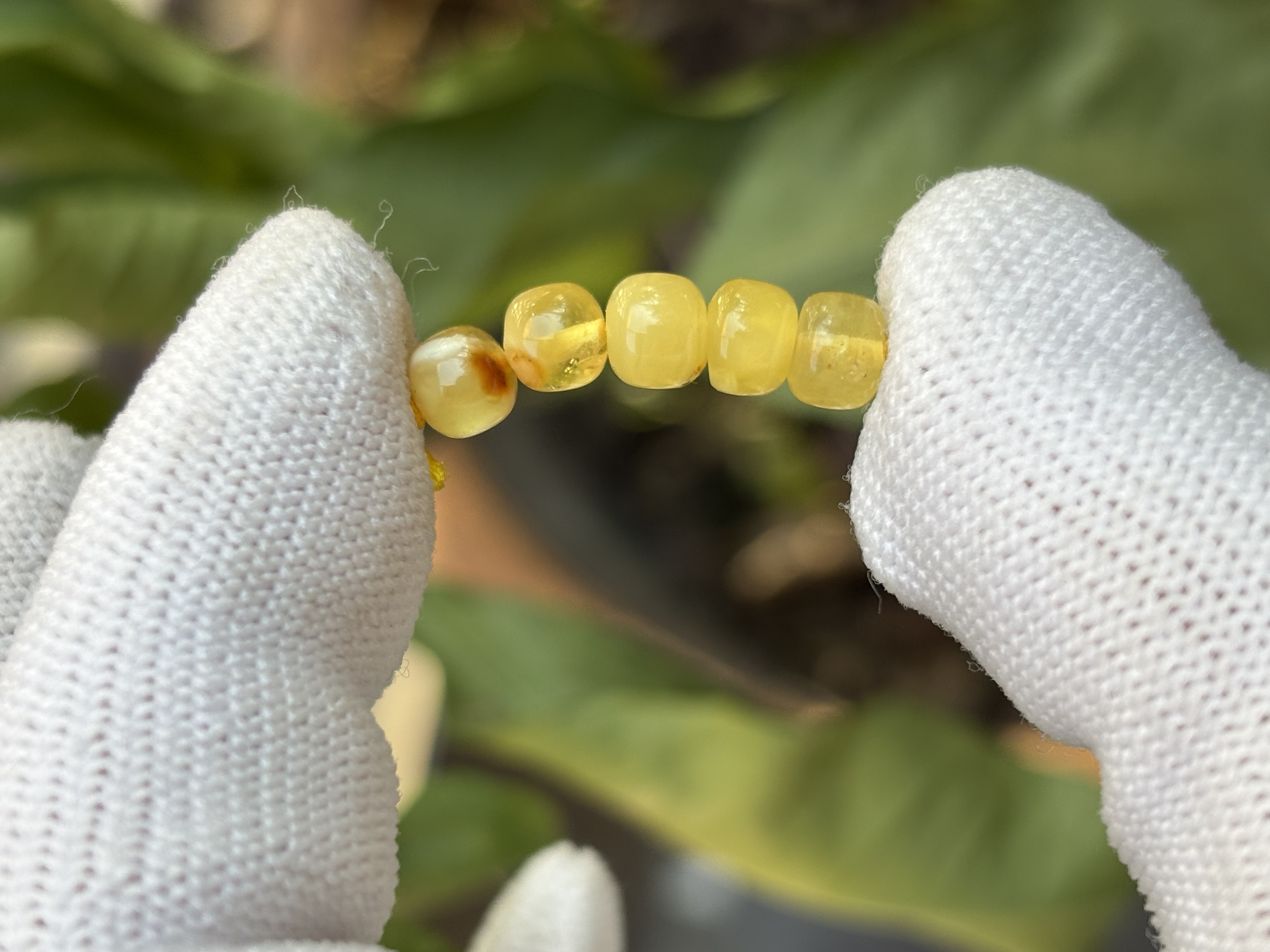 4029天然蜜蜡琥珀老型墩子5.6x4mm