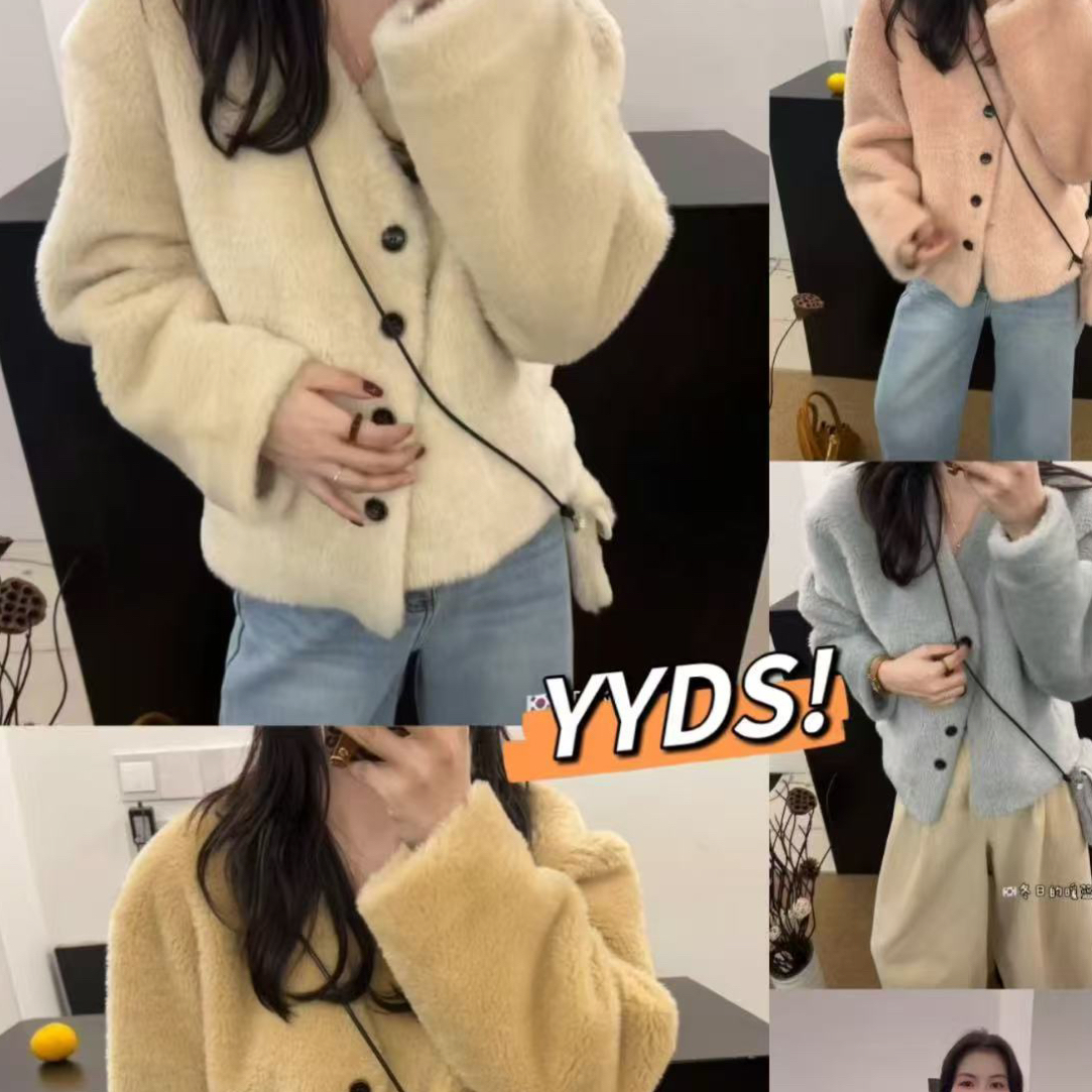 【云云精选】7156 冬季软糯毛毛外套
