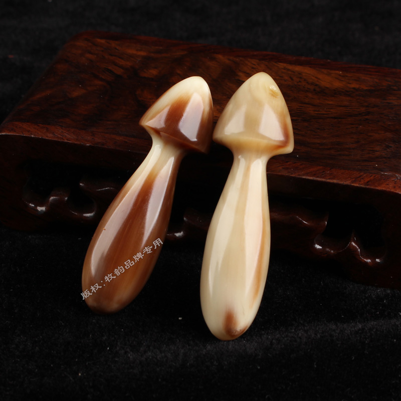 正宗牛角点穴棍按摩按压穴位点穴笔拨筋棒面部身体通用正品蘑菇款