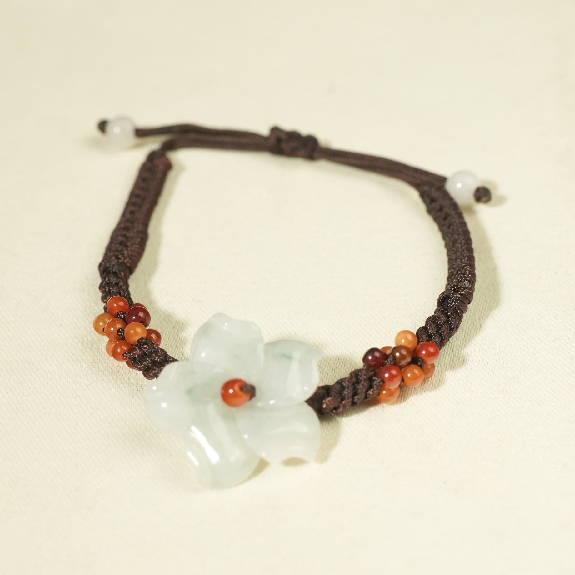 二十世纪中后期花型翡翠手链【华豫之门】AAGTY250221005