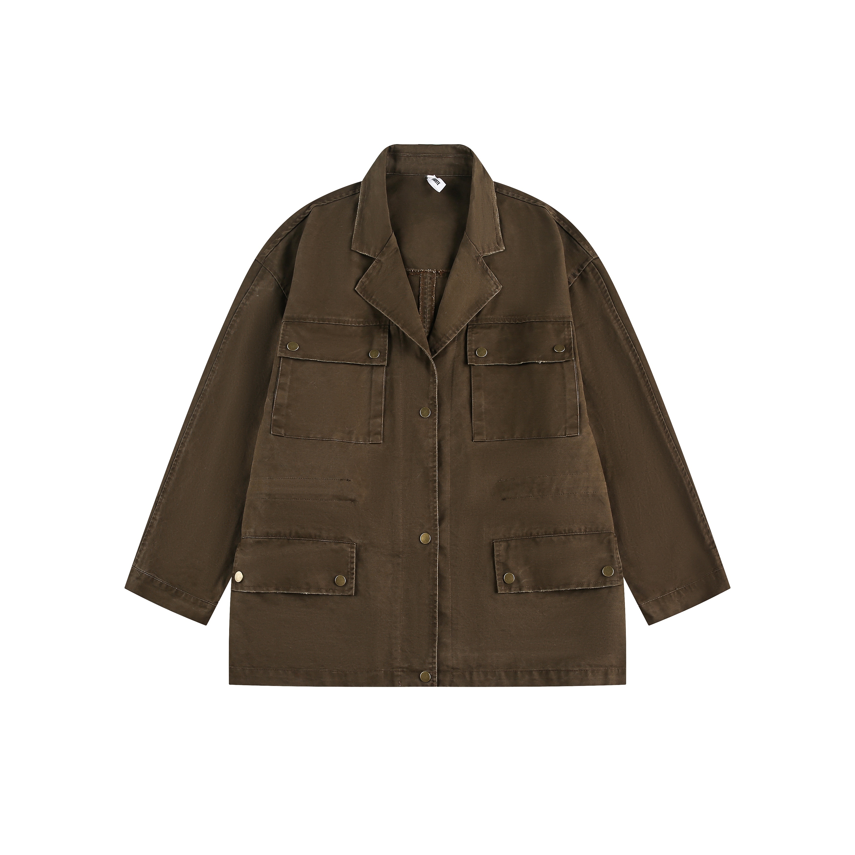 【福利 NO退NO换】春秋款美式复古中长款工装外套男女同款休闲上衣