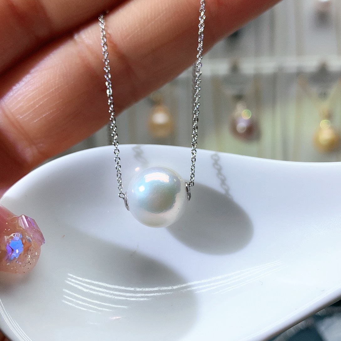 淡水珍珠颈饰银S925镶嵌