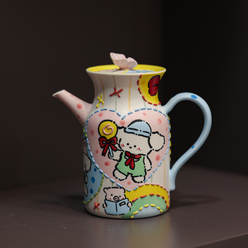 030西高地手绘凉水壶