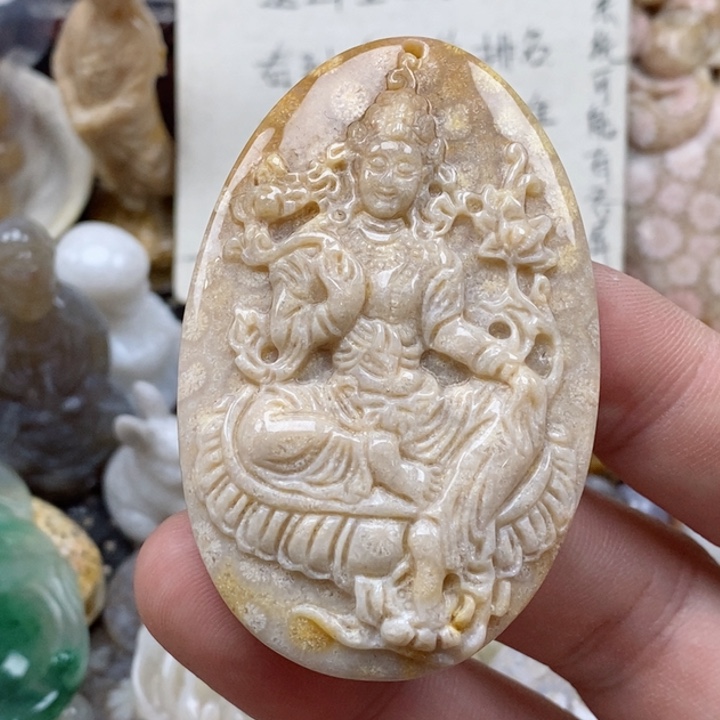 硅化珊瑚（珊瑚玉）未镶嵌颈饰