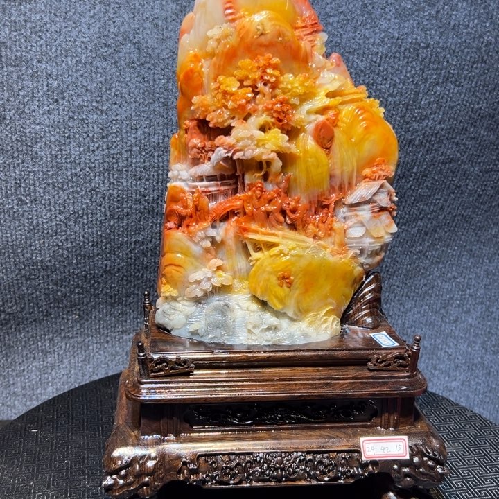 寿山石山水摆件寿山石雕