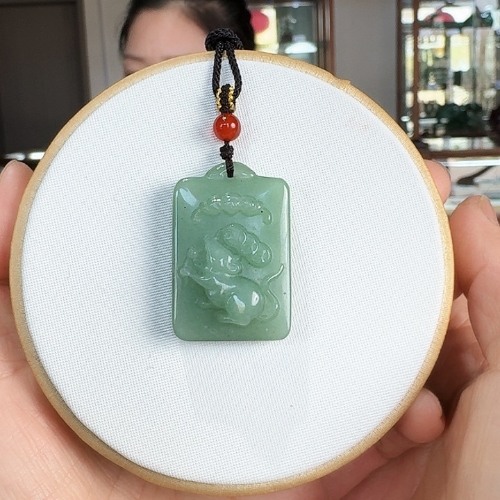 密玉（石英质玉）吊坠合金涨*富