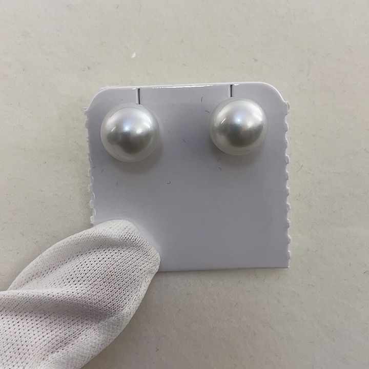 耳饰银S925镶嵌海水珍珠11