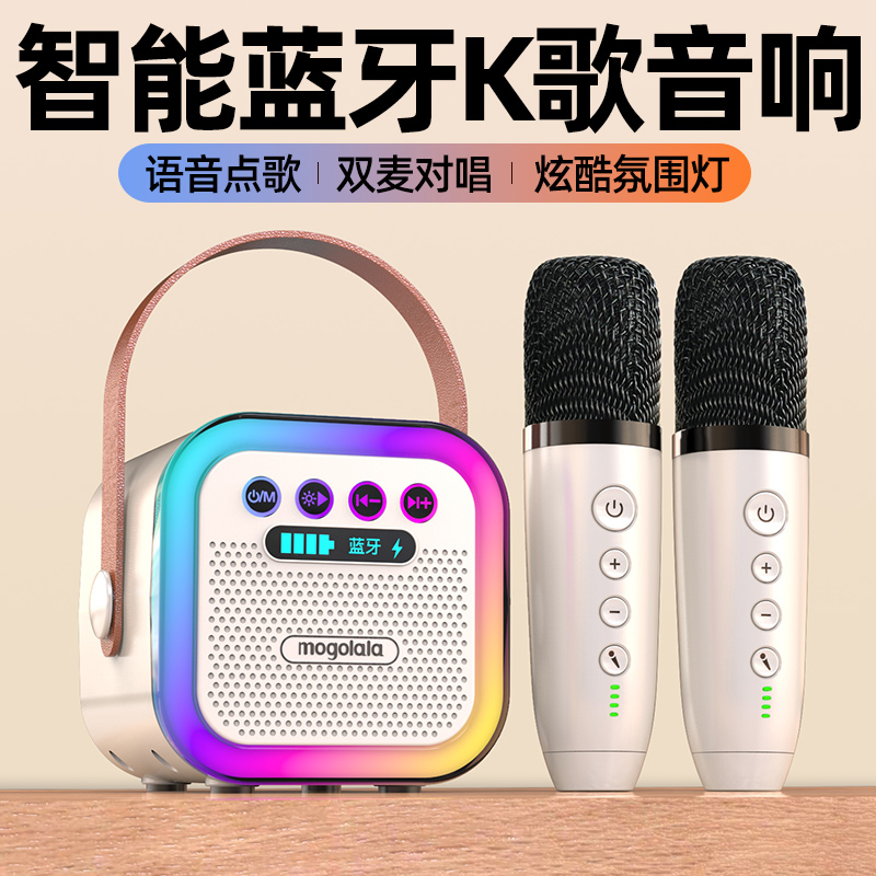 多功能家用无线蓝牙音箱k歌麦克风话筒一体音响儿童蓝牙小音箱