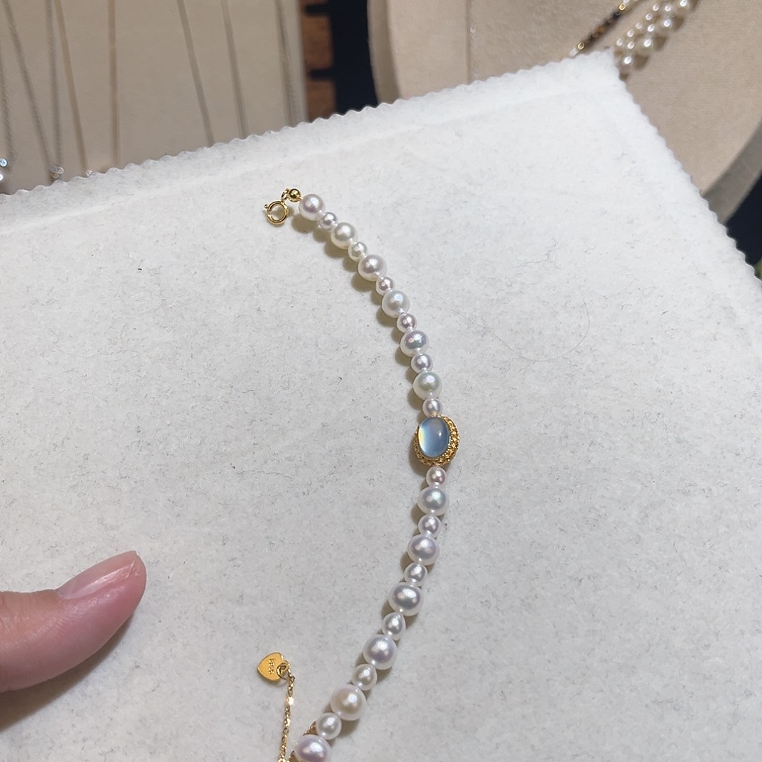 手绳淡水珍珠银S925镶嵌