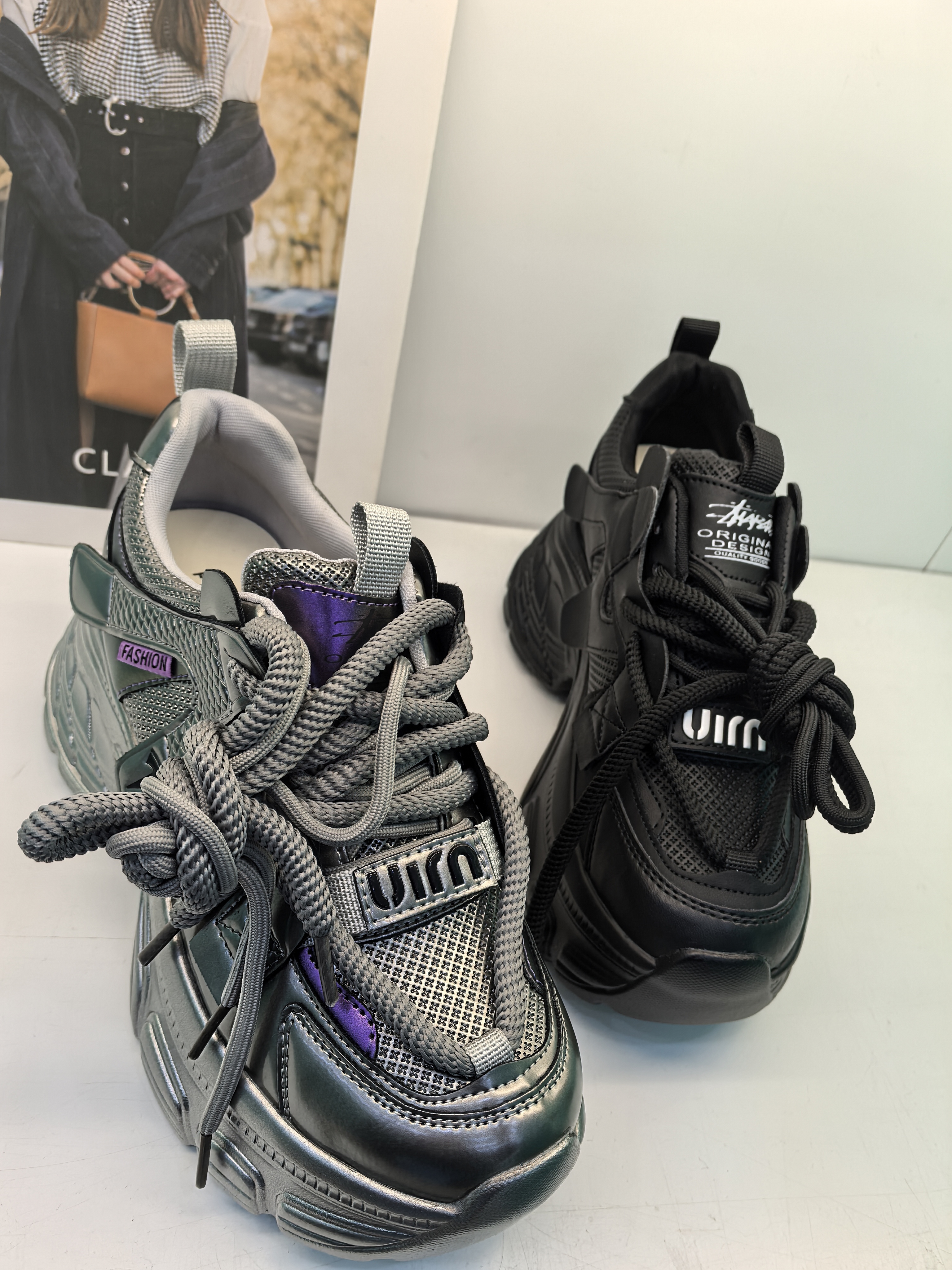 18947厚底增高时尚百搭老爹鞋女