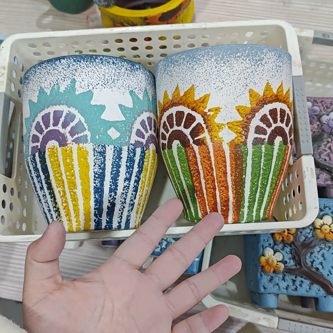 陶吸水透气的白陶花盆凑满12发货