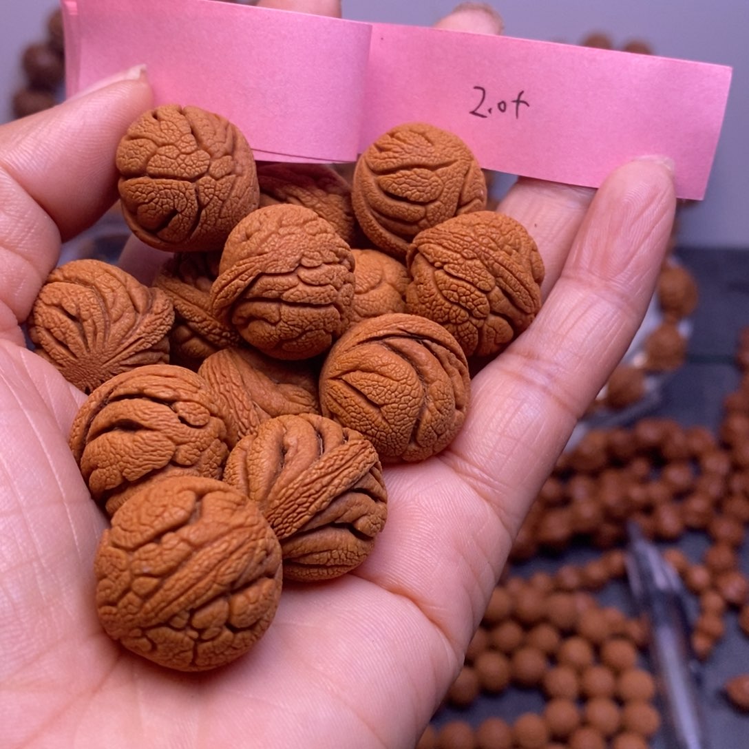 秦岭龙纹桃核13颗