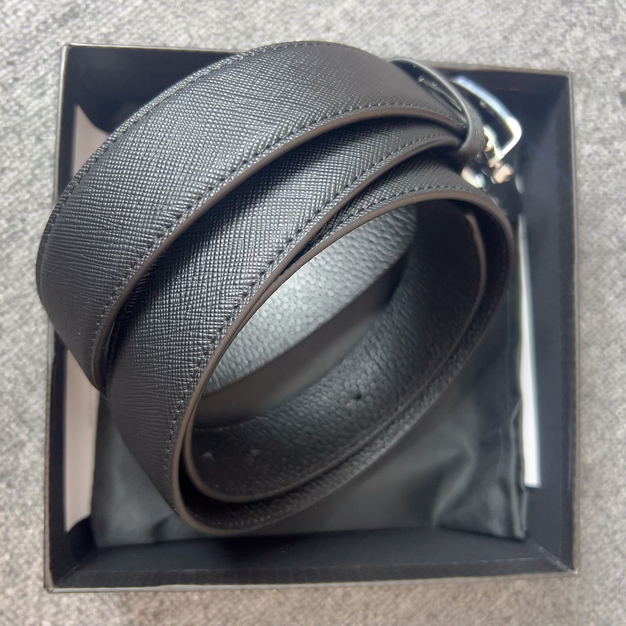 (针扣）男士双面时尚休闲百搭牛皮皮带