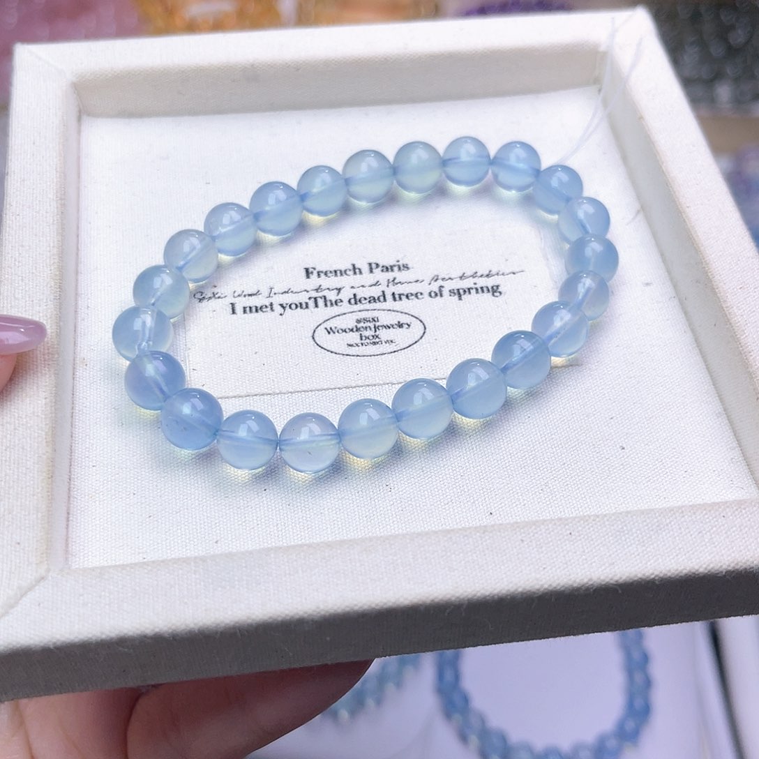 水晶手串未镶嵌珠****润天然水晶8.7mm