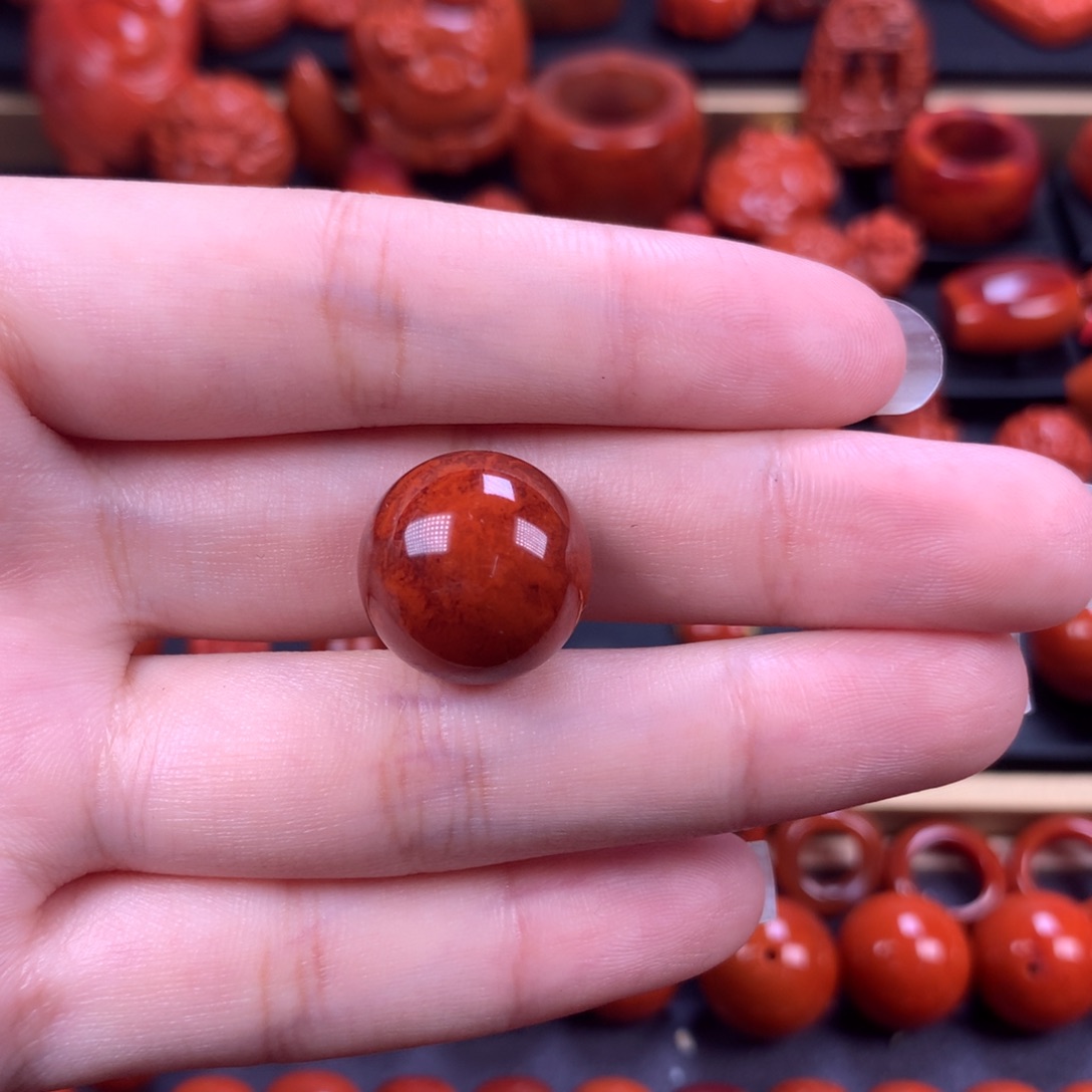 未镶嵌圆珠16.5mm南红玛瑙诚**下