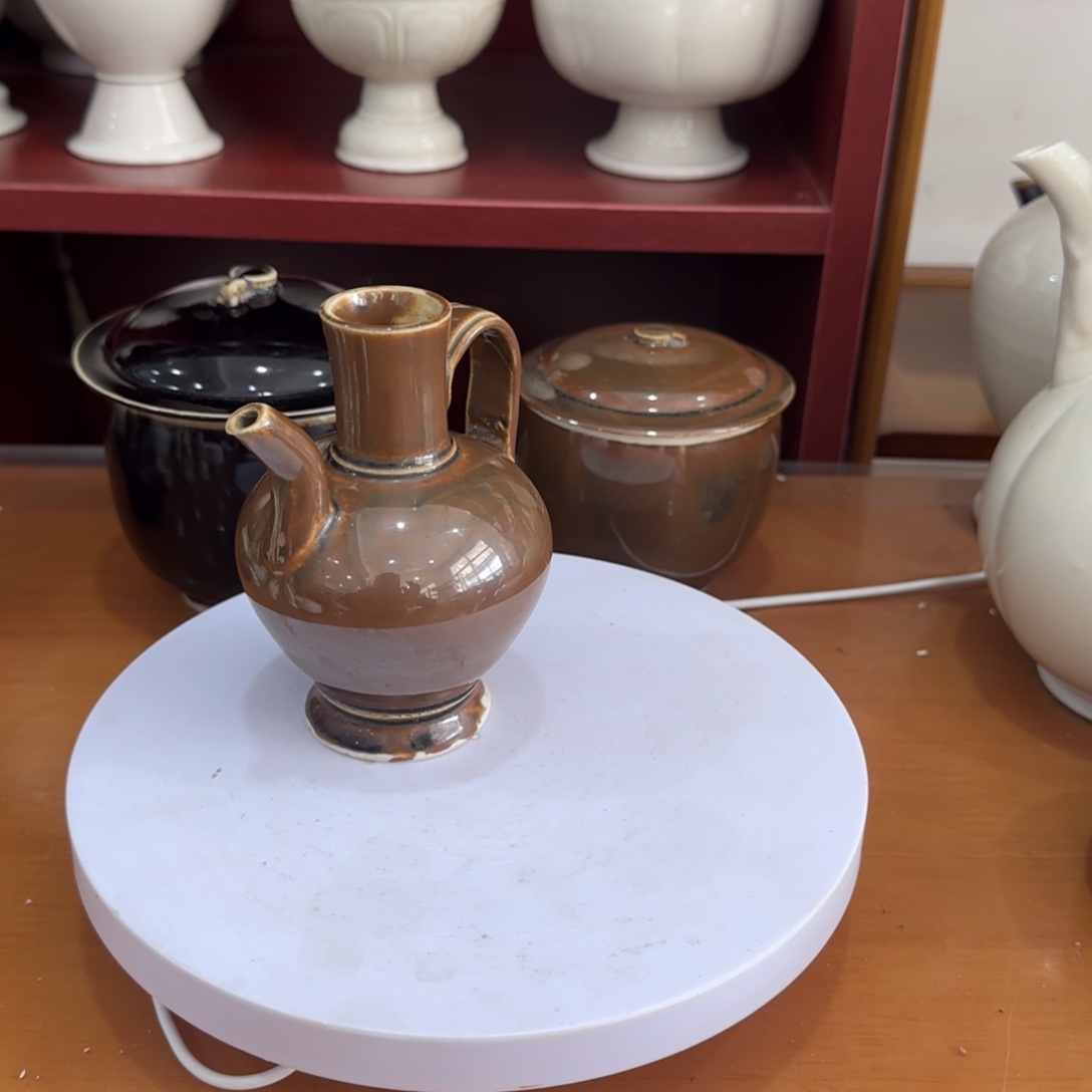 瓷片全*动定窑紫釉小壶