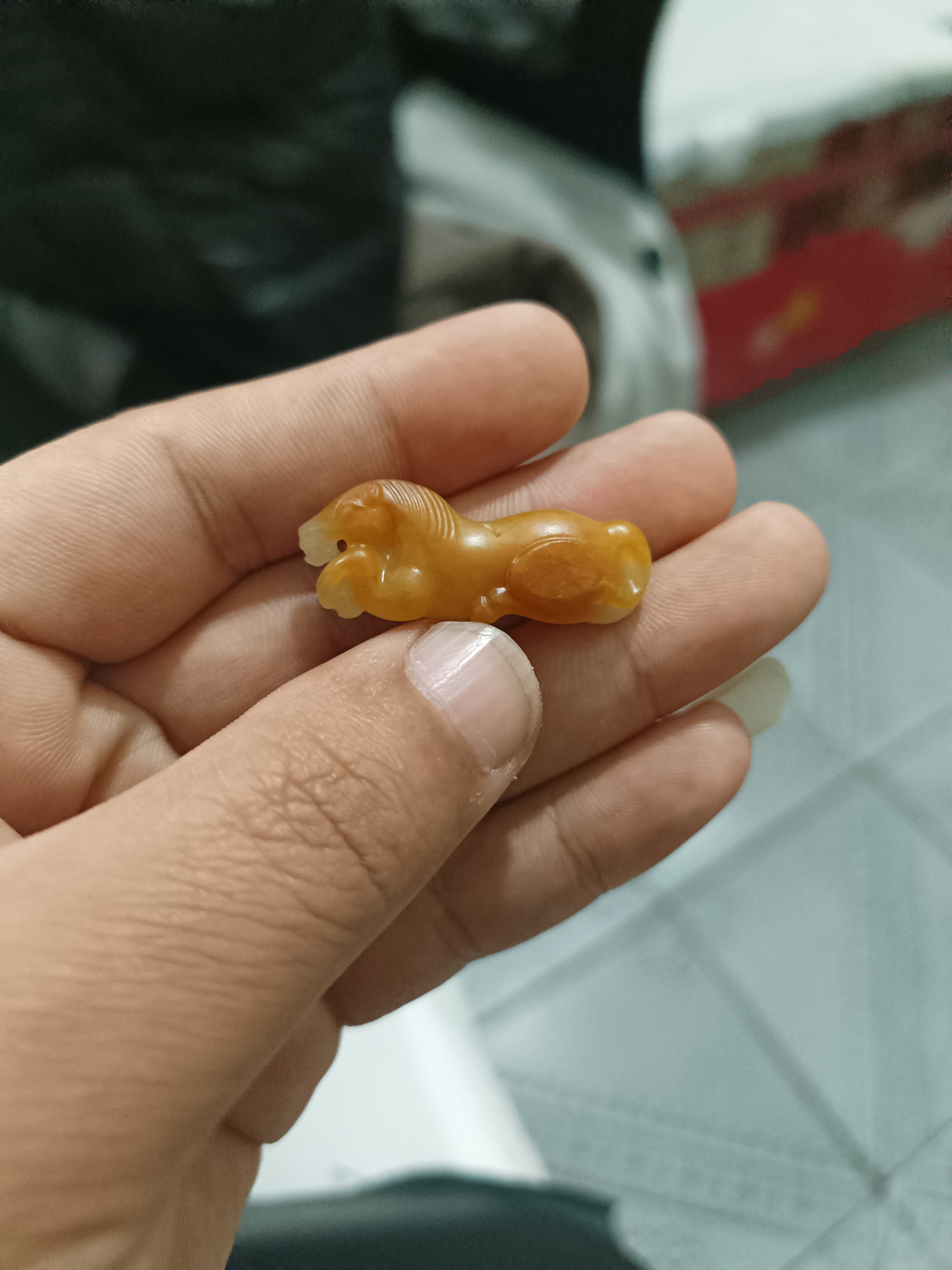 精品和田玉马挂件