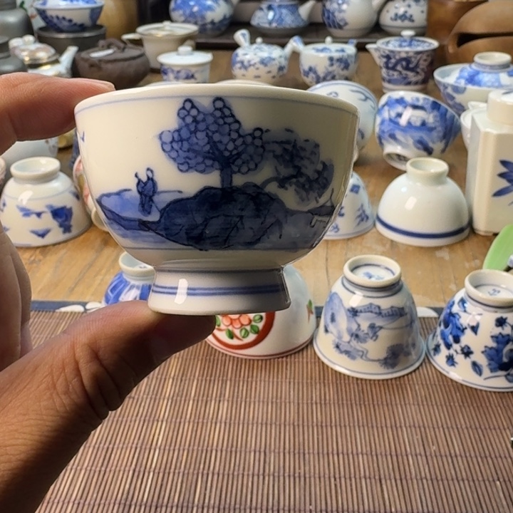 青花瓷器杯子茶具