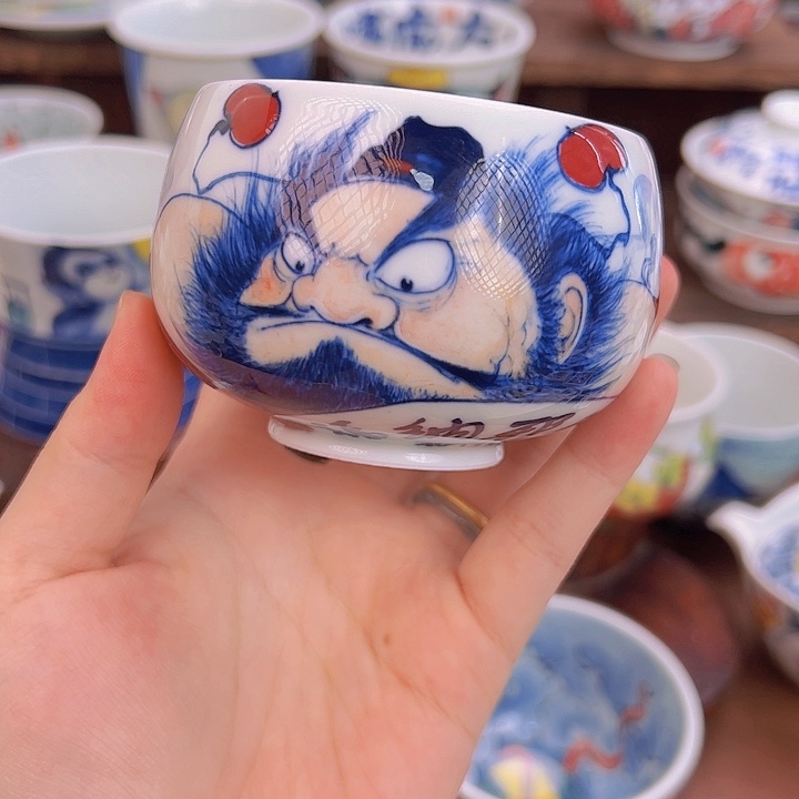 无盖款瓷杯子高货钟馗