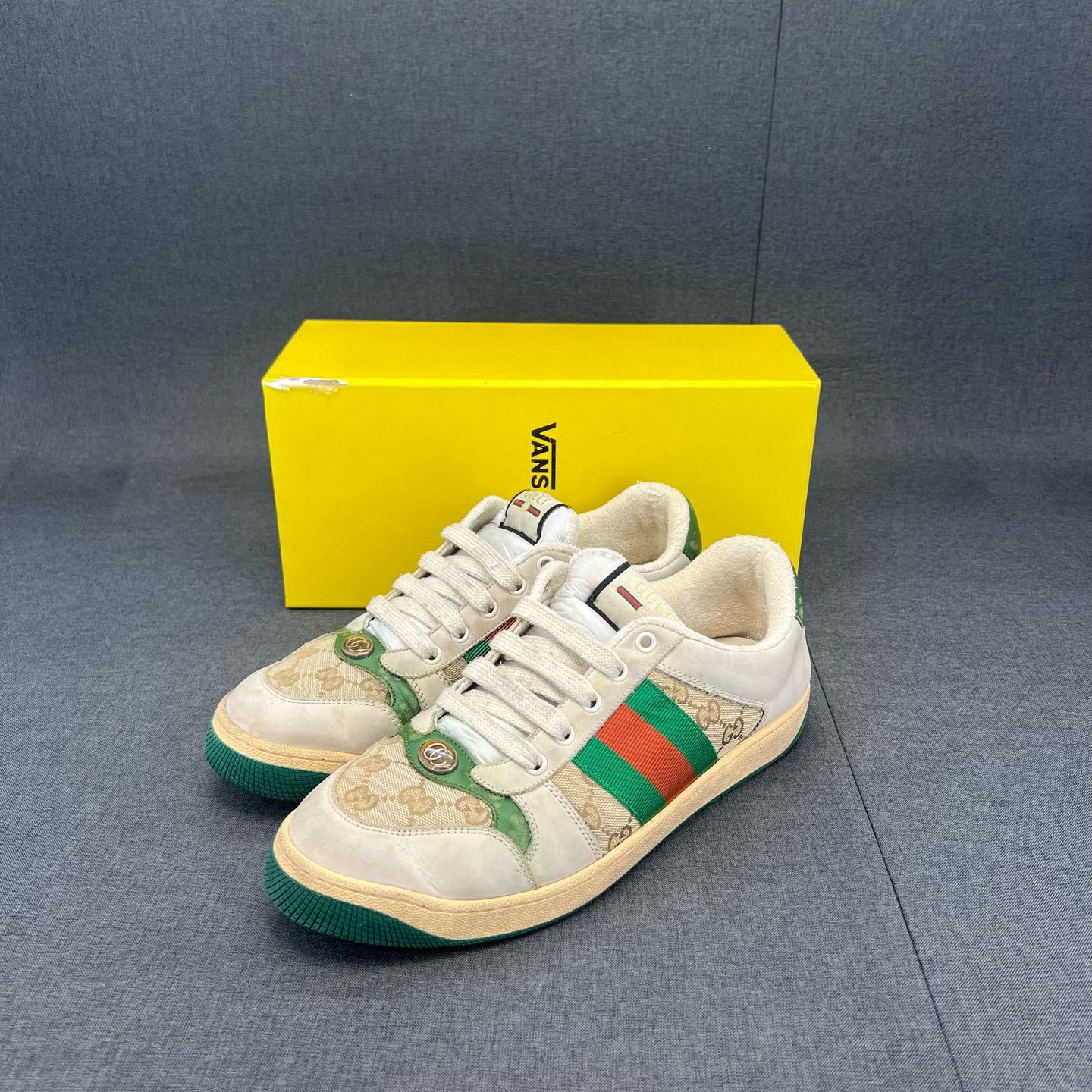 90新 GUCCI/古驰 码数42gucci 脏脏鞋 绿 配盒