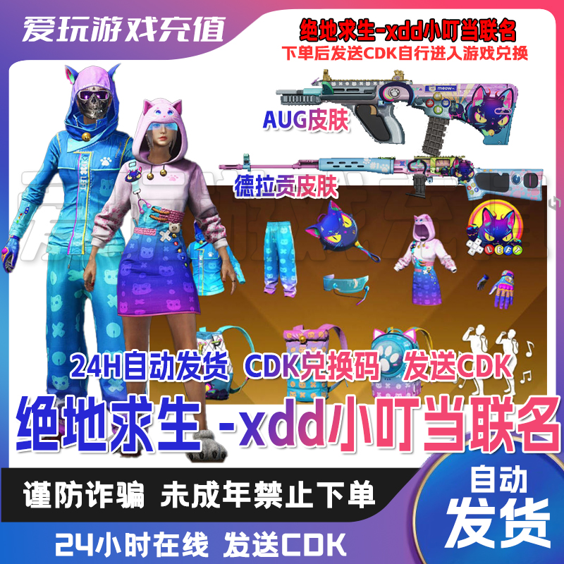 PUBG端游steam绝地求生PUBG皮肤xdd小叮当联名套装CDK兑换码