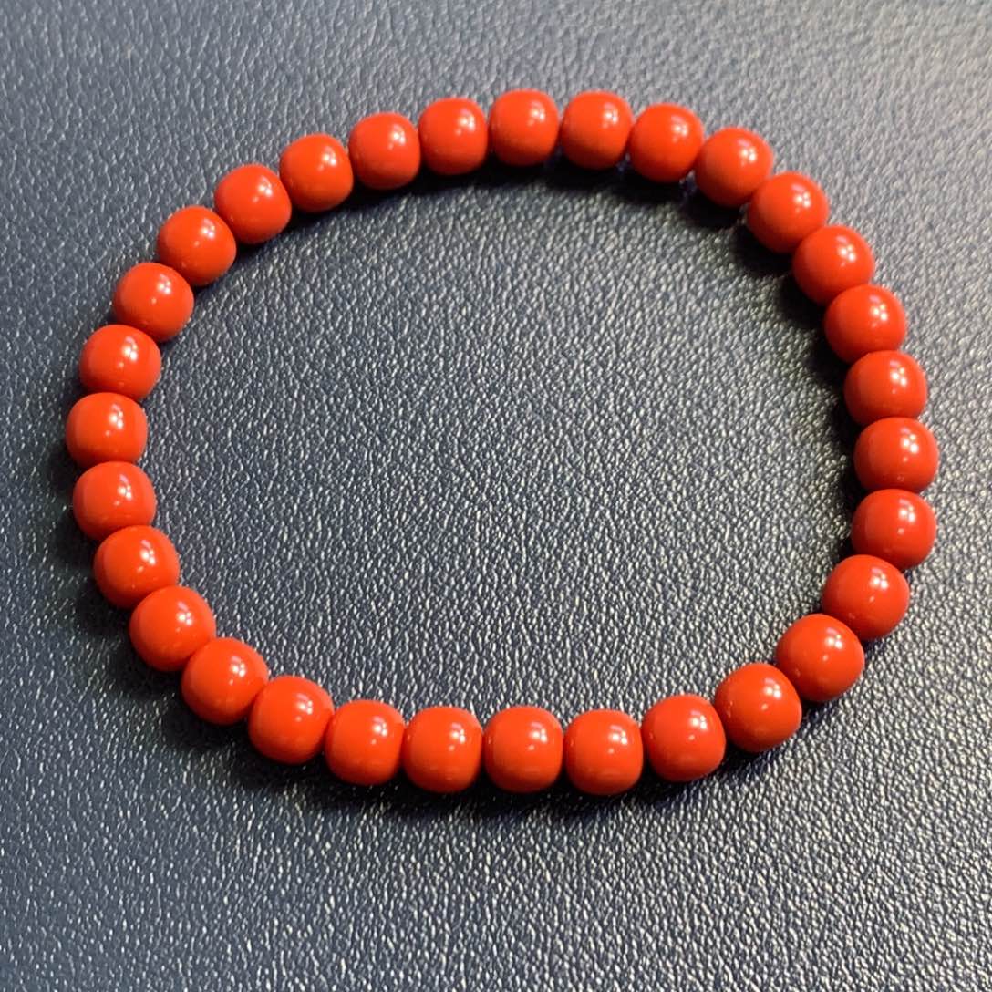 南红玛瑙6➕柿子锦老型手串未镶嵌保山原矿南红