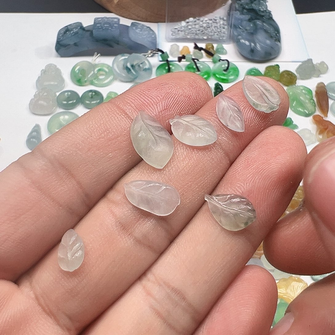 定制翡翠未镶嵌叶子