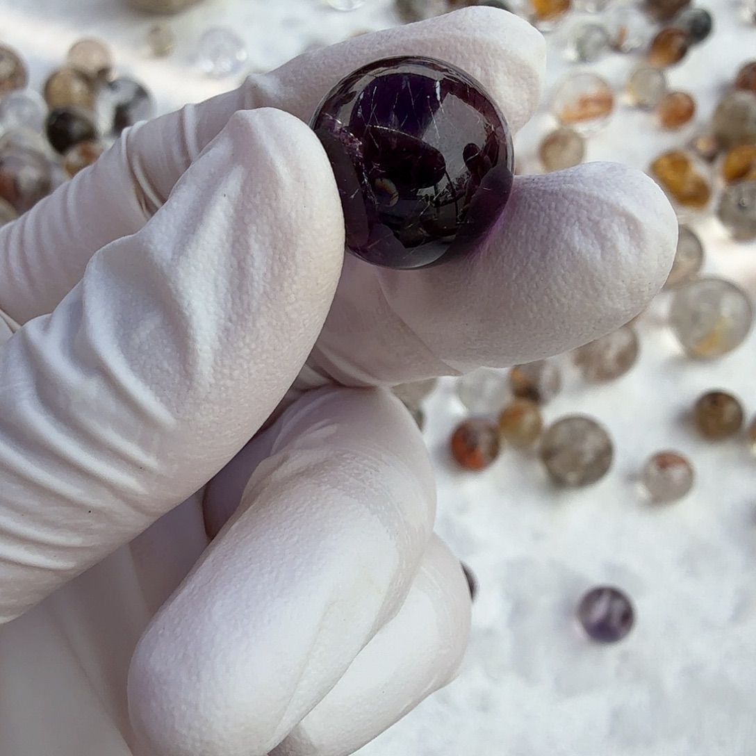 还***呢未镶嵌珠宝半成品水晶15.3mm定制不退换