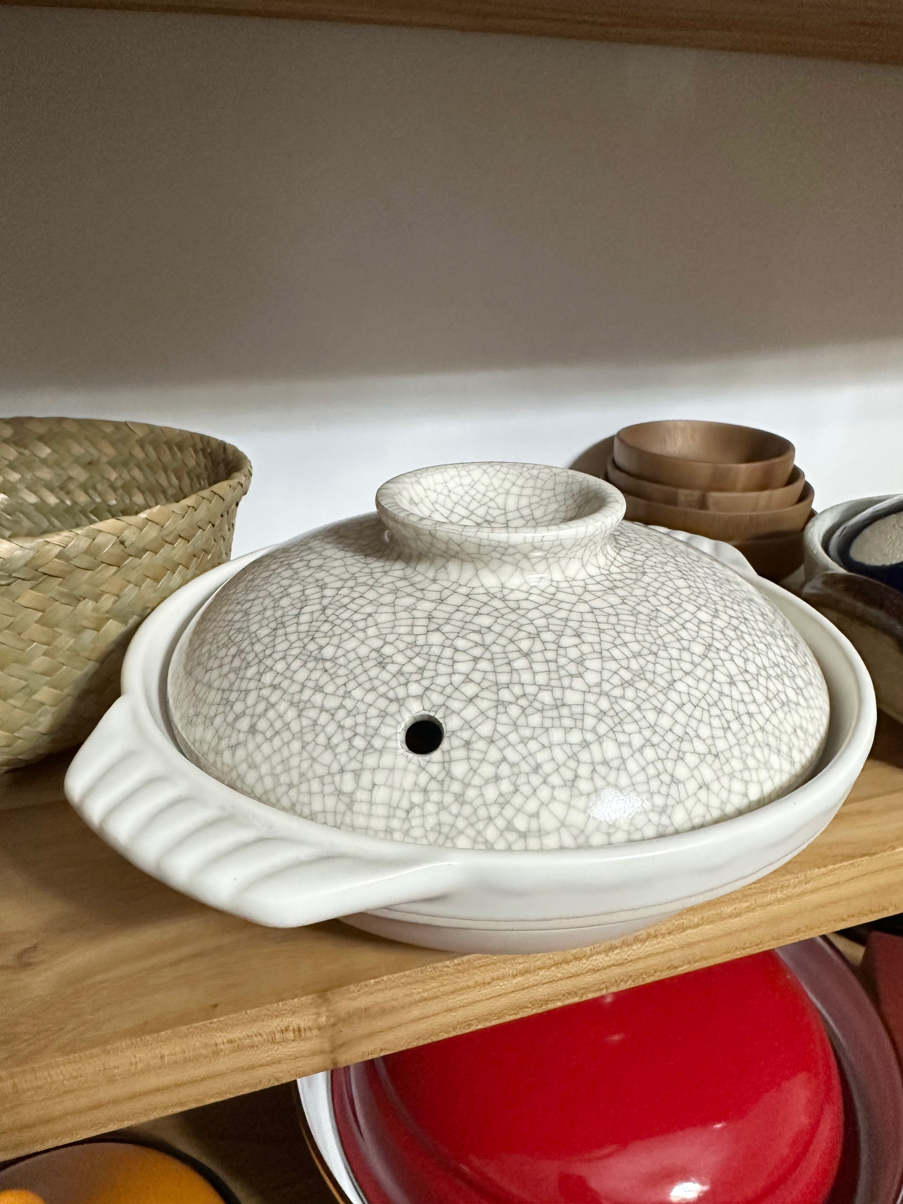 五郎 日本进口 万古烧 2人食貫入7号浅鍋 燃气烤箱微波炉