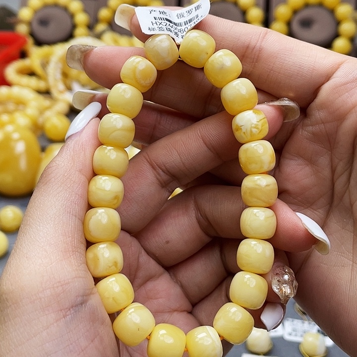 琥珀裸石未镶嵌老型手串尺寸11+mm微瑕