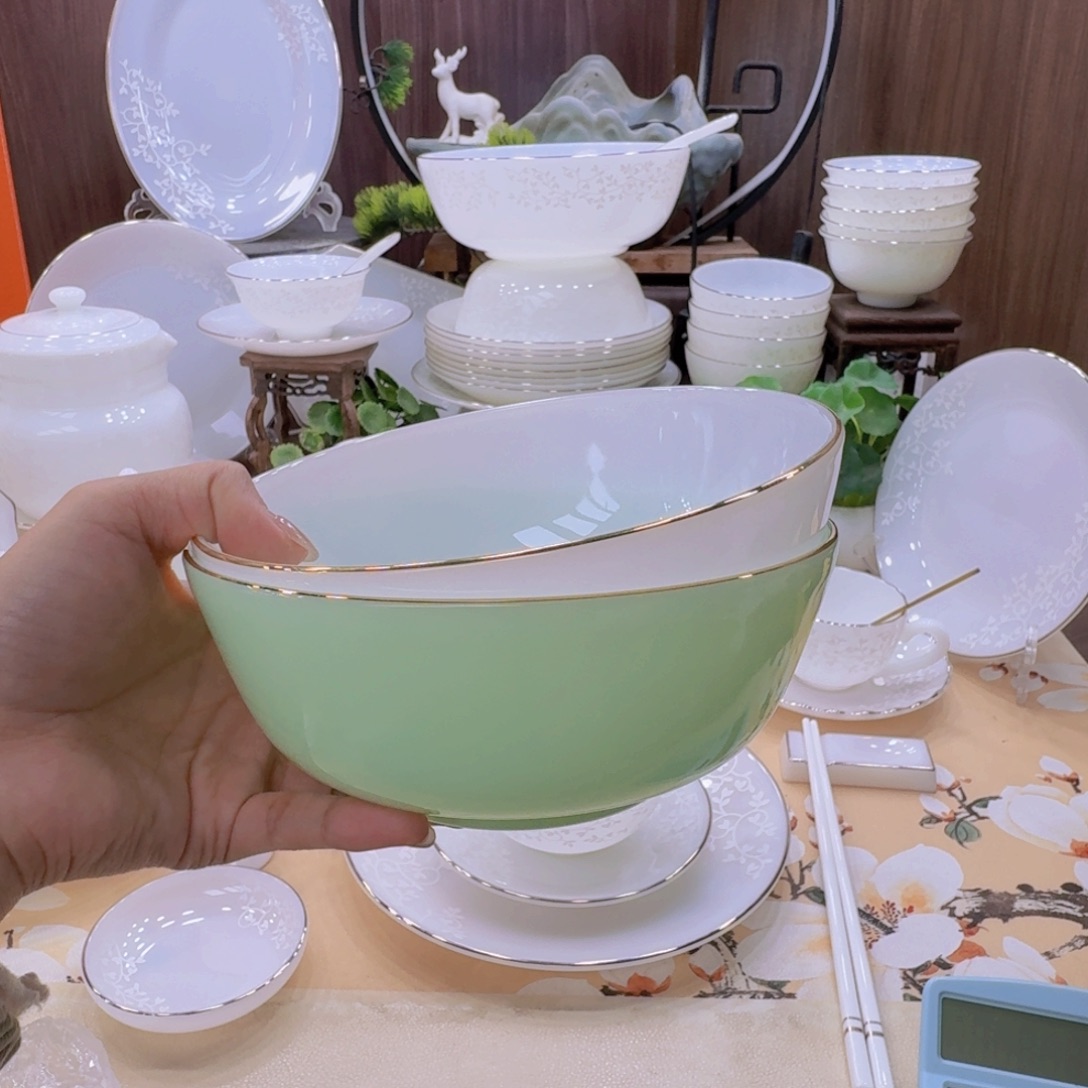 瓷景德镇玉瓷面碗