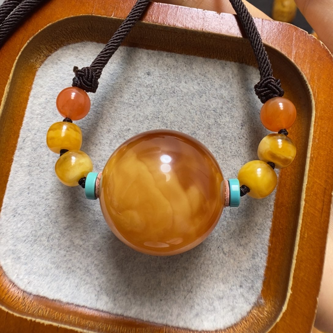 未镶嵌项链蜜蜡蜜蜡