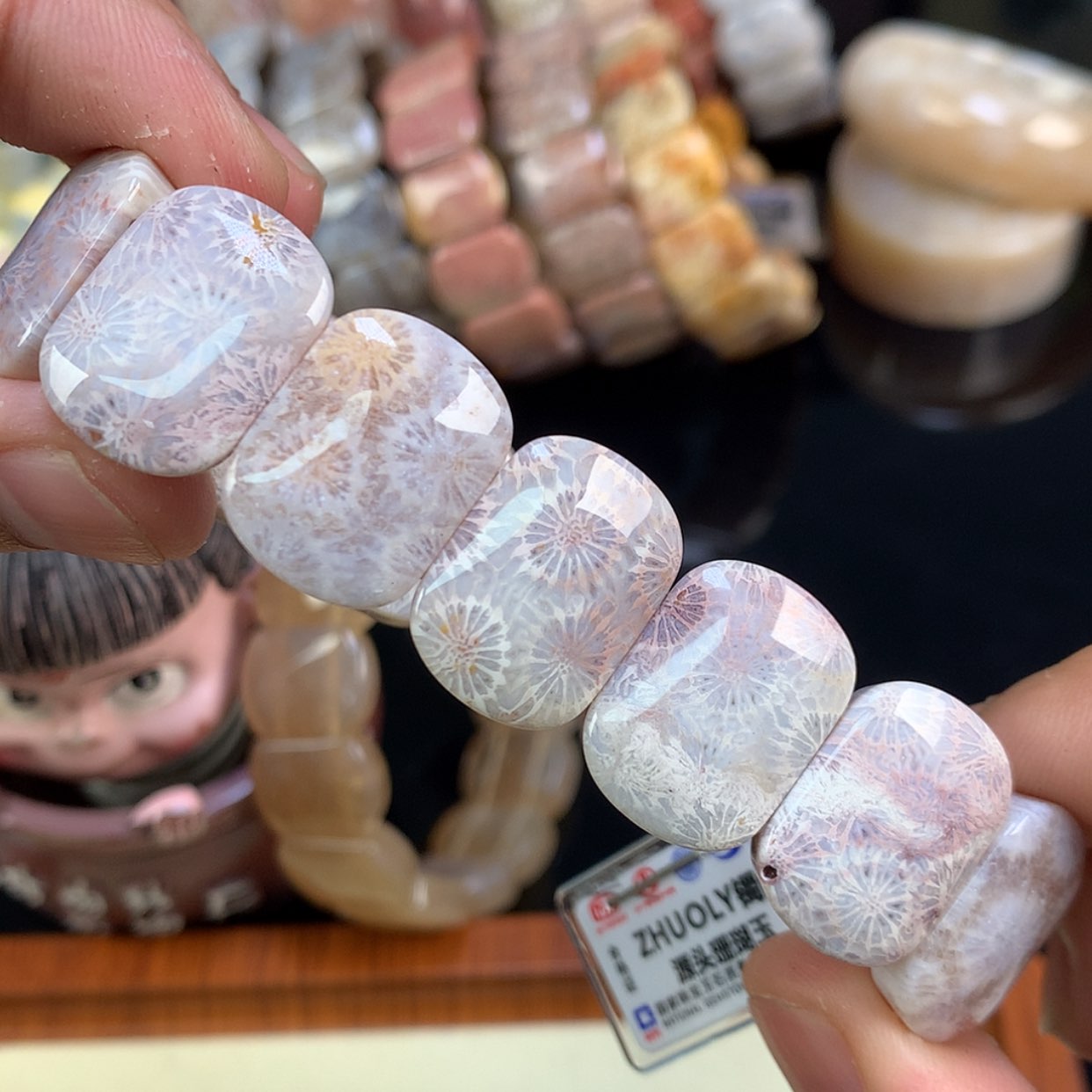 【闪购商品】颈饰未镶嵌硅化珊瑚（珊瑚玉）18号紫调大花花