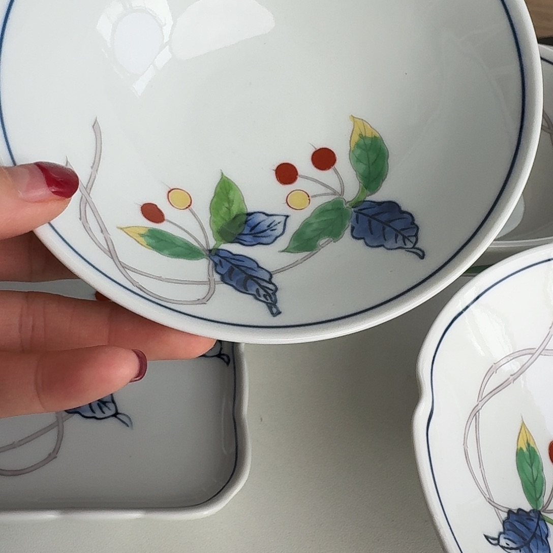 瓷片德七窑果实手绘14厘米钵碗