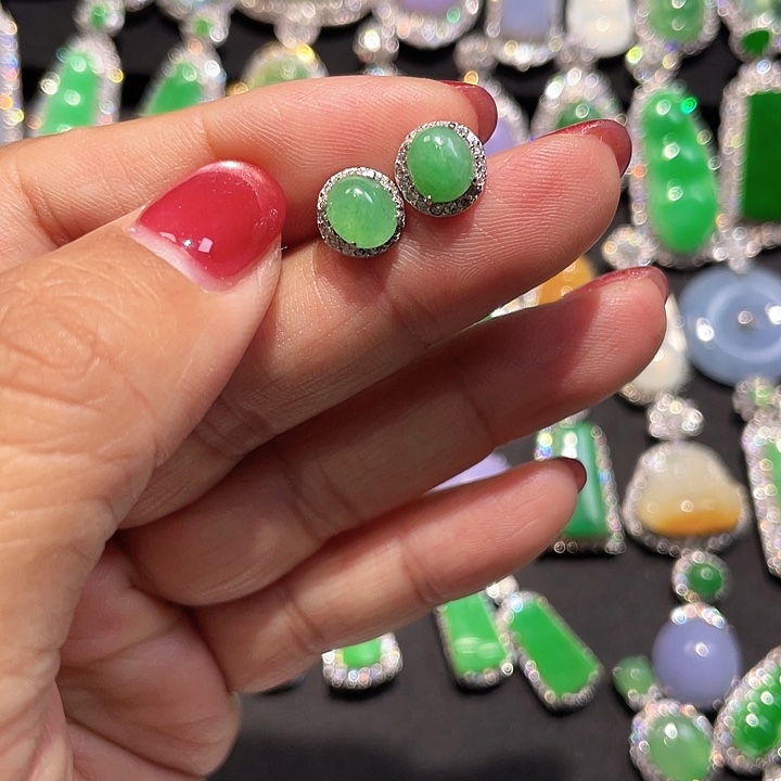 翡翠银S925镶嵌颈饰