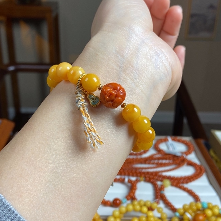 琥珀手链未镶嵌蜜蜡手串9