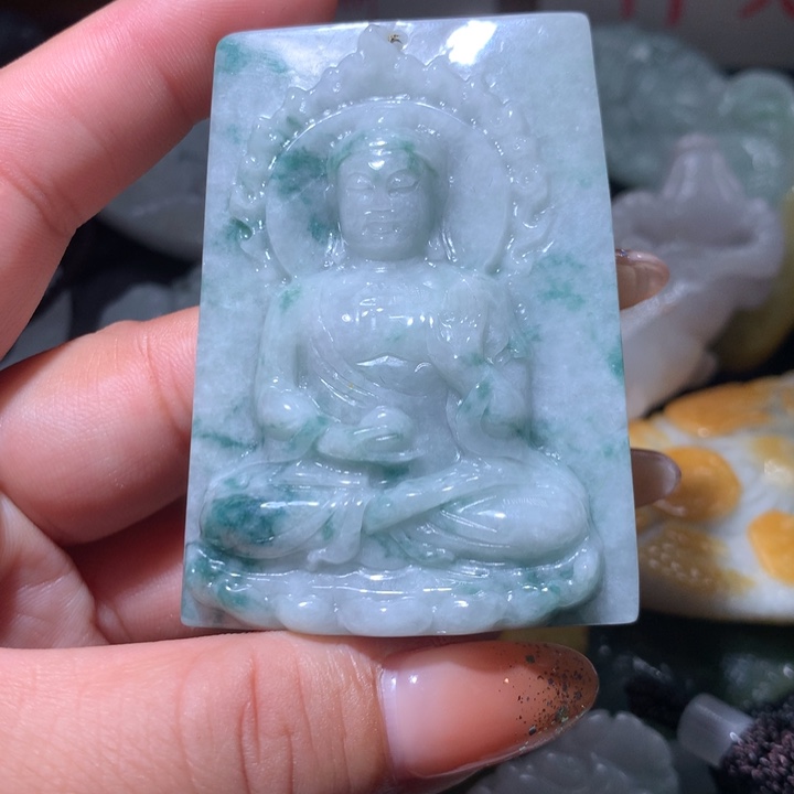 翡翠未镶嵌颈饰保真天然A货翡翠