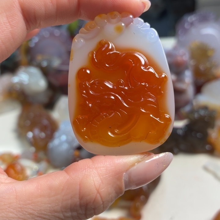 玛瑙/玉髓未镶嵌吊坠(不含链)