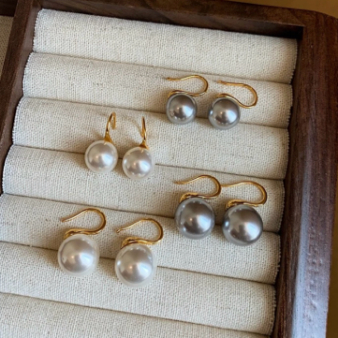 铜合金仿珍珠耳饰 铜合金仿珍珠耳饰 2811 施家珠高跟鞋耳环