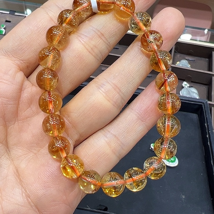 未镶嵌黄晶手链手链
