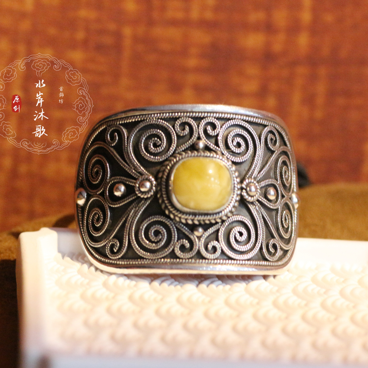 蜜蜜罐原创手工纯银发绳头绳 1100  750