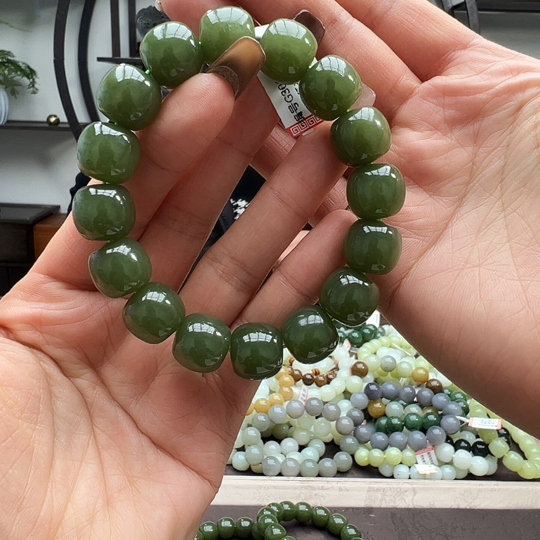 和田玉未镶嵌手链14青黄口