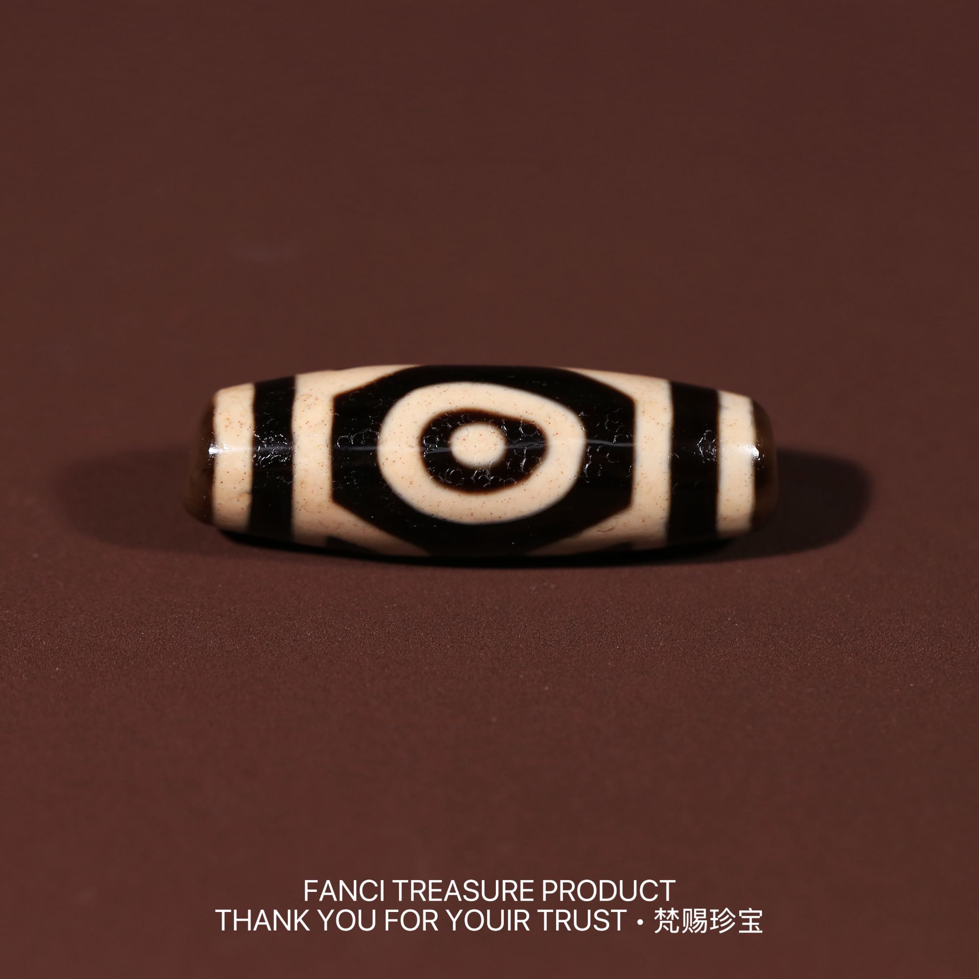 梵赐珍宝·【行运任晓攀老超顶料满砂】金刚星辰二眼40.5x13mm天珠