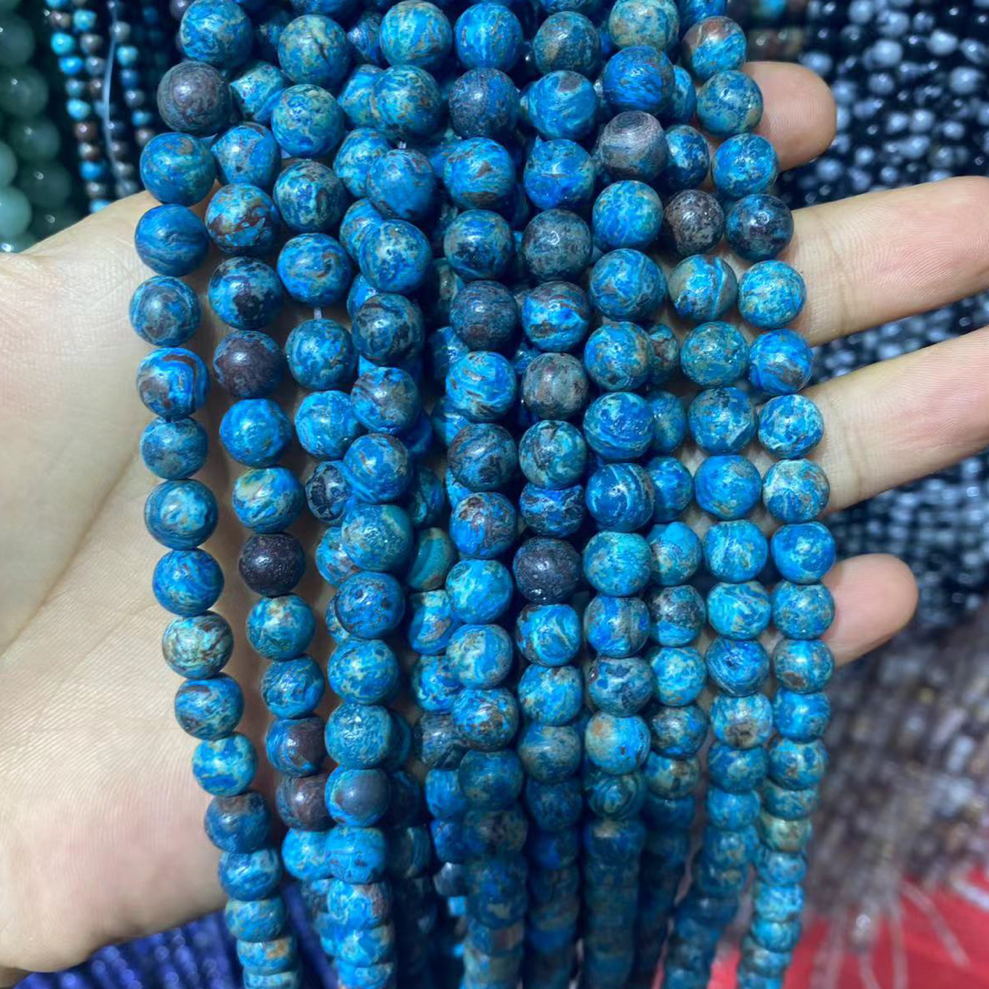 天然墨西哥凤凰松6-12mm圆珠 散珠半成品珠宝DIY项链手链穿珠饰品