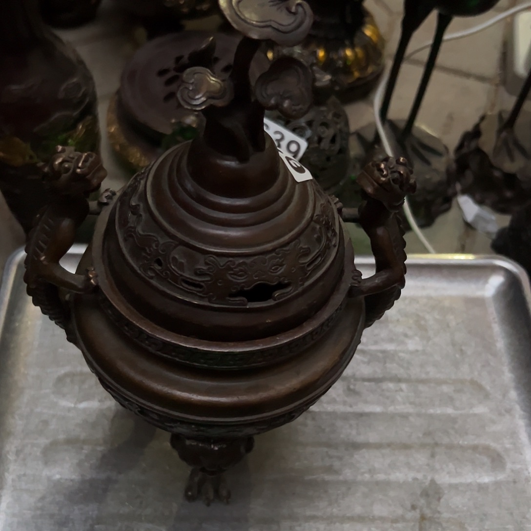 山***峰黄铜摆件，文房摆件