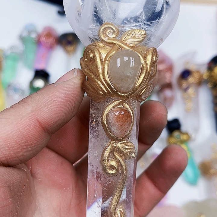 八***姐未镶嵌紫晶摆件水晶