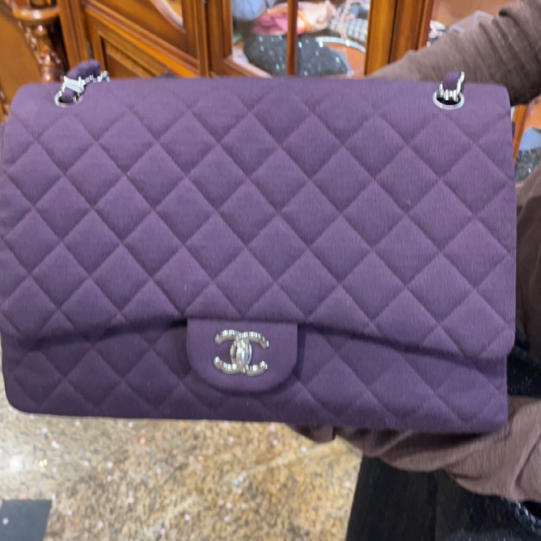95新 Chanel/香奈儿 夏七中古/暗紫色香奈儿jumbo